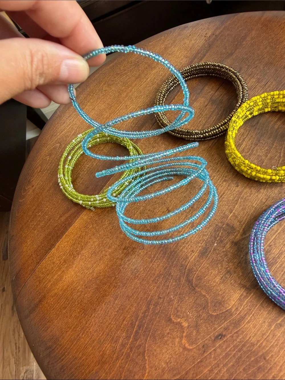 Vintage set of 5 beaded bracelets